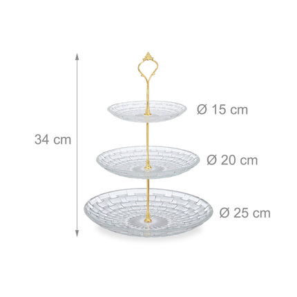 3-tier glass dish