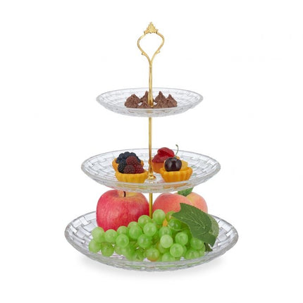3-tier glass dish