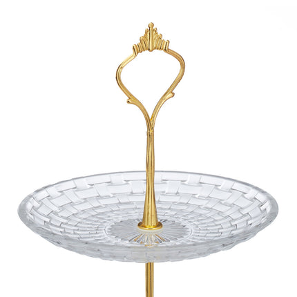 3-tier glass dish