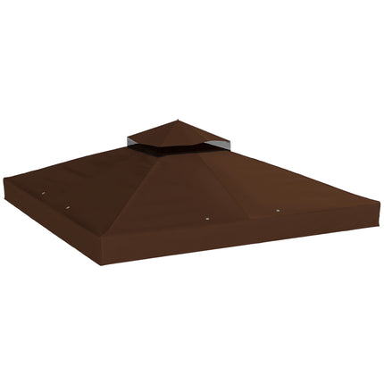 3x3m Gazebo Replacement Canopy, Coffee, UPF30+, Water Drainage