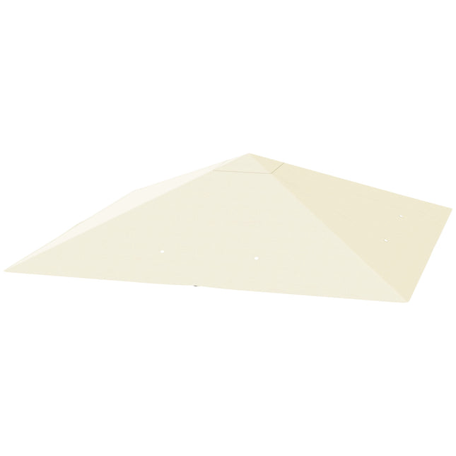 3x3 m Gazebo Roof Cover, Oxford 600D, Cream, 8 Drain Holes