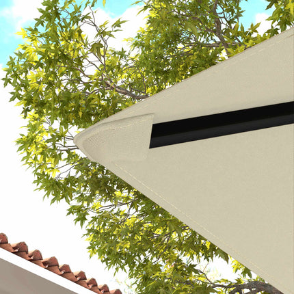 3x3 m Gazebo Roof Cover, Oxford 600D, Cream, 8 Drain Holes
