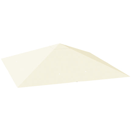 3x3 m Gazebo Roof Cover, Oxford 600D, Cream, 8 Drain Holes