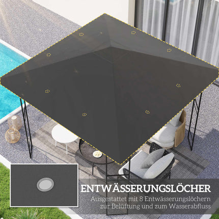 3x3m Pavilion Replacement Canopy, Water-Repellent, UPF30+