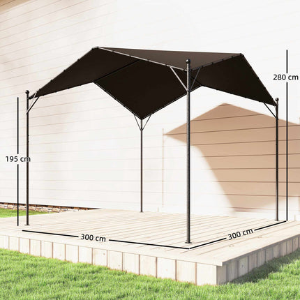 3x3 m Pergola with Metal Frame and UPF30+ Roof