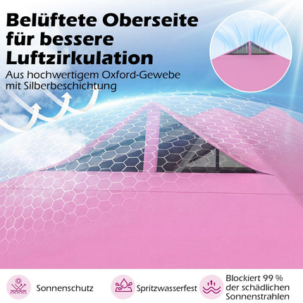 3 x 3 m Pink Pop-Up Pavilion with Sandbags & Stakes