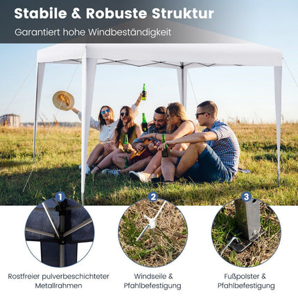 3 x 3 m Pop-Up Gazebo Outdoor Beach Tent White