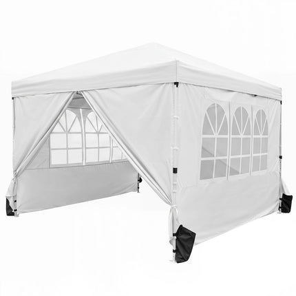 3x3m Pop-Up Gazebo, Waterproof, 4 Sidewalls, Bag