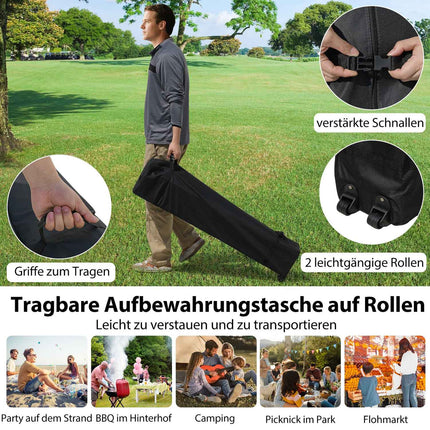 3 x 3 m Pop-Up Pavilion with Sidewall, Portable, Grey