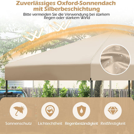 3x3 m Pop-Up Pavilion with UV50+ Protection, White