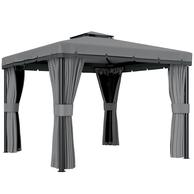 3x3m Waterproof Garden Pavilion with Double Roof