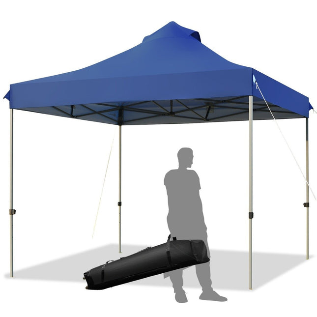 3 x 3 m pavilion folding pavilion waterproof stable winter party tent with carry bag on wheels blue