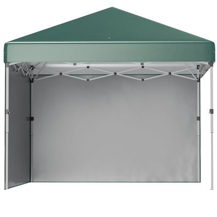 Paviljoen ca. 3x3m, waterafstotend, stabiel, winterbestendig pop-up opvouwbaar paviljoen met 2 zijwanden, UV-bescherming 30+, opvouwbare partytent, tuintent met tas, tuinpaviljoen voor kamperen, tuin, groen