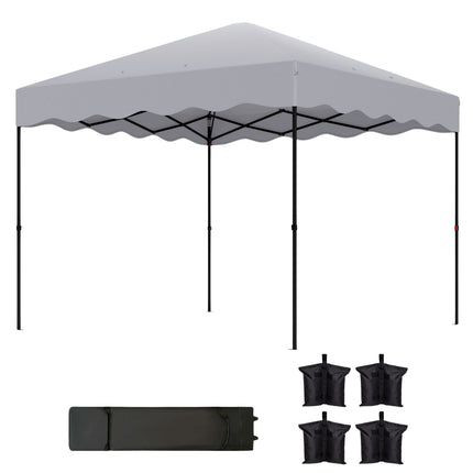 3x3m water-repellent pop-up pavilion, UV 50+, light grey
