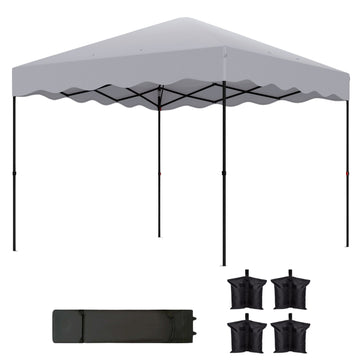 3x3m water-repellent pop-up pavilion, UV 50+, light grey