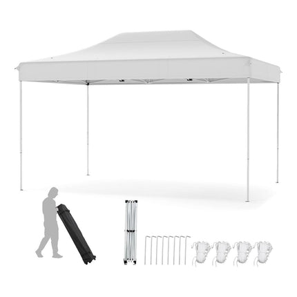 3 x 4.5 m Pop-Up Canopy Tent with Wheels & Ropes
