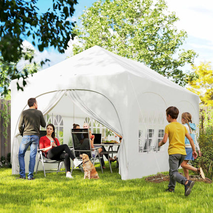 3x6m Pop-Up Pavilion with Sides, Adjustable Roof, Bag