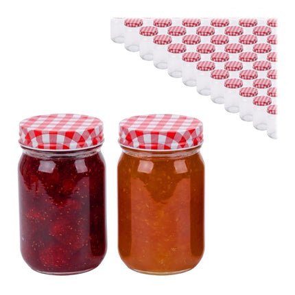 400 ml Glass Jam Jars Set, Airtight Twist-Off Lids