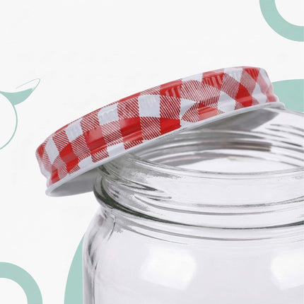 400 ml Glass Jam Jars Set, Airtight Twist-Off Lids