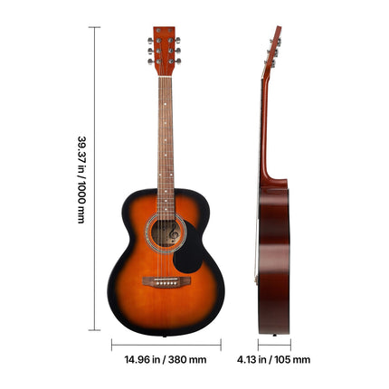 40-Inch Dreadnought Acoustic Guitar Bundle, Gig Bag, Tuner