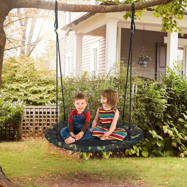40 Inch Saucer Tree Swing – Adjustable Ropes, 330 lb