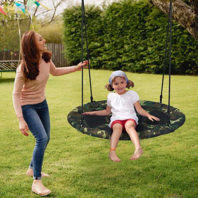 40 Inch Saucer Tree Swing – Adjustable Ropes, 330 lb