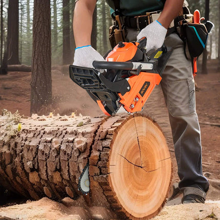 40cc Gas Chainsaw, 14-Inch Bar, 1.8 HP, Dual Tanks