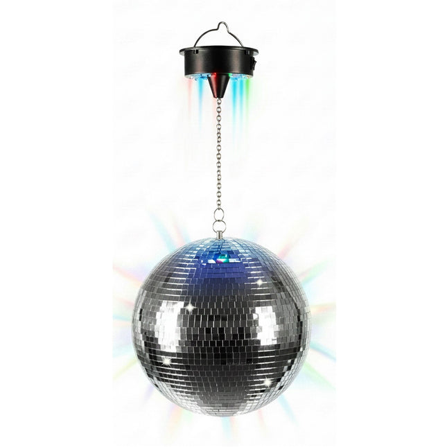 40 cm Disco Ball with Motor & Multicolour LED Lights