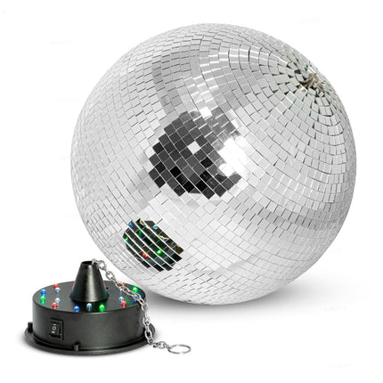 40 cm Disco Ball with Motor & Multicolour LED Lights