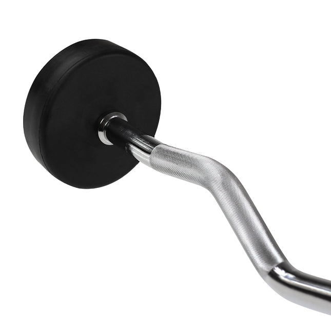 40 kg Rubber Coated Curl Bar – Gym Equipment