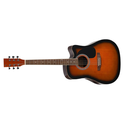 41-Inch Cutaway Acoustic Guitar Bundle, Gig Bag, Sunburst