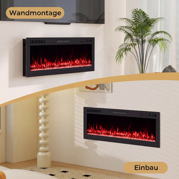 42" Electric Fireplace with Smart Control & Heater
