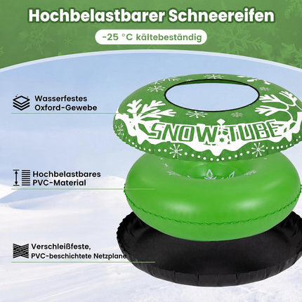 42" Heavy-Duty Inflatable Snow Tube with Tow Strap
