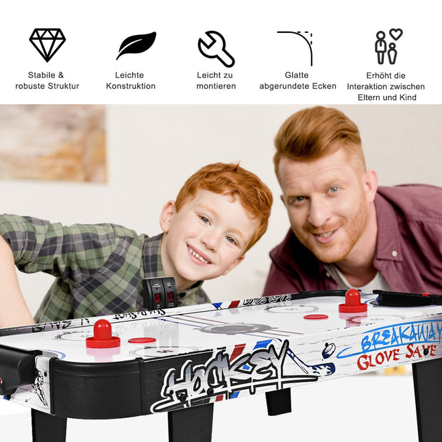 42-Inch Mini Air Hockey Table with LED Scoreboard