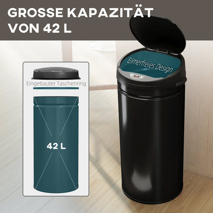 42L Stainless Steel Sensor Bin, Touchless with Soft-Close
