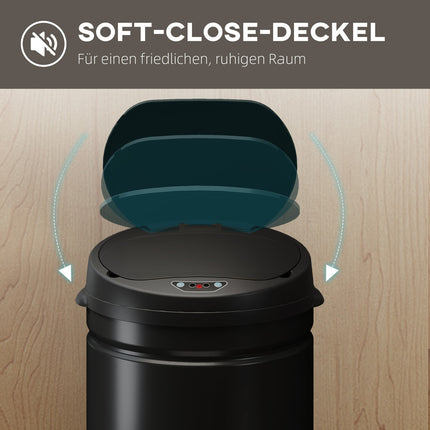 42L Stainless Steel Sensor Bin, Touchless with Soft-Close