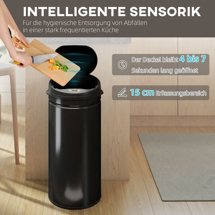 42L Stainless Steel Sensor Bin, Touchless with Soft-Close