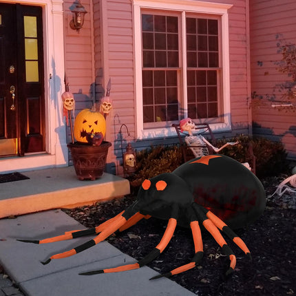Large 43 Cm inflatable spider with LED lights for Halloween