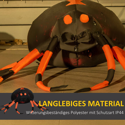 Large 43 Cm inflatable spider with LED lights for Halloween