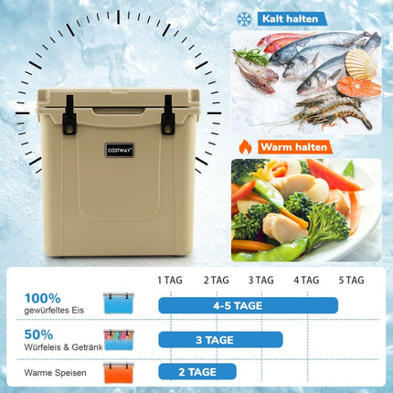 43L Rolling Cooler with Bottle Opener & Telescopic Handle