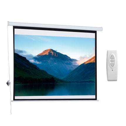 Electric projector screen 4:3, 171x130 cm with remote control