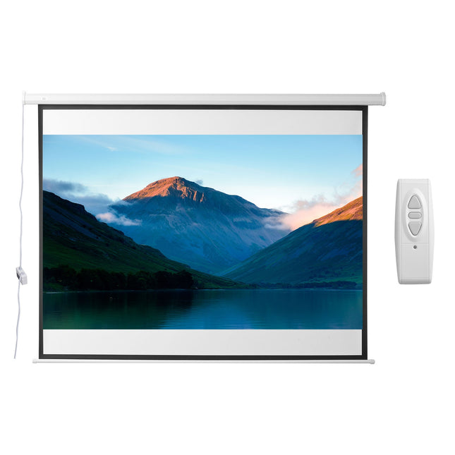 Electric 4:3 projector screen 203x152 cm with remote control