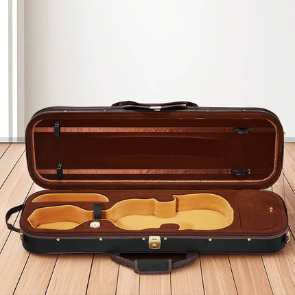 4/4 Oblong Violin Case With Hygrometer, Shoulder Straps