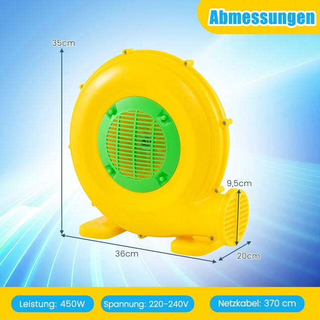 450W Air Blower for Inflatables with Handle & Stakes