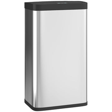 45L Sensor Trash Can, Soft-Close Lid, Stainless Steel