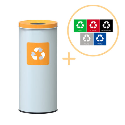 45L Yellow Recycling Bin – Eco Nord White