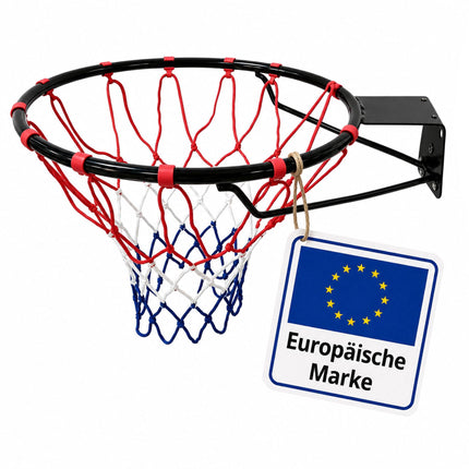 45 cm Wall-Mounted Basketball Hoop with Tricolour Net