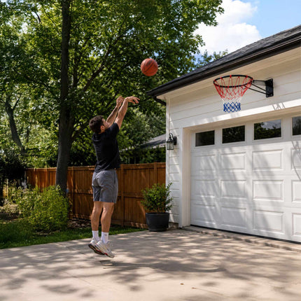 45 cm Wall-Mounted Basketball Hoop with Tricolour Net