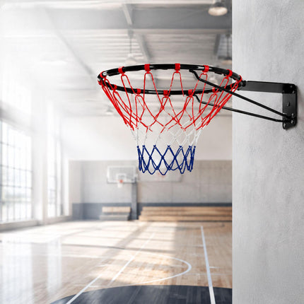 45 cm Wall-Mounted Basketball Hoop with Tricolour Net