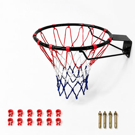 45 cm Wall-Mounted Basketball Hoop with Tricolour Net